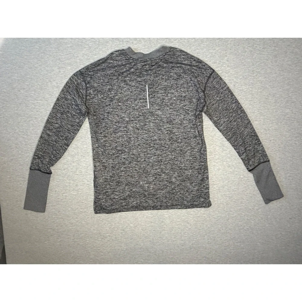 Nike Running Dri-FIT Long Sleeve Shirt Grey Heather Space Dye Thumbhole Womens S